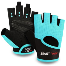 BEAST RAGE Gym Gloves for Men and Women, Breathable Weight Lifting Gloves with Non-Slip Silicon Padded Protection, Ladies Fitness Training Gloves for