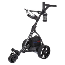 Ultramax Electric Golf Trolley with 36 Hole Lithium Battery & Charger 9 Speed Control Auto Distance Lightweight Foldable Aluminium (Black)