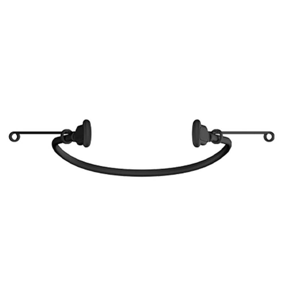 Silicone Neckband Anti Loss Strap For Earphones Comfortable Long Wear Black 7695001197663