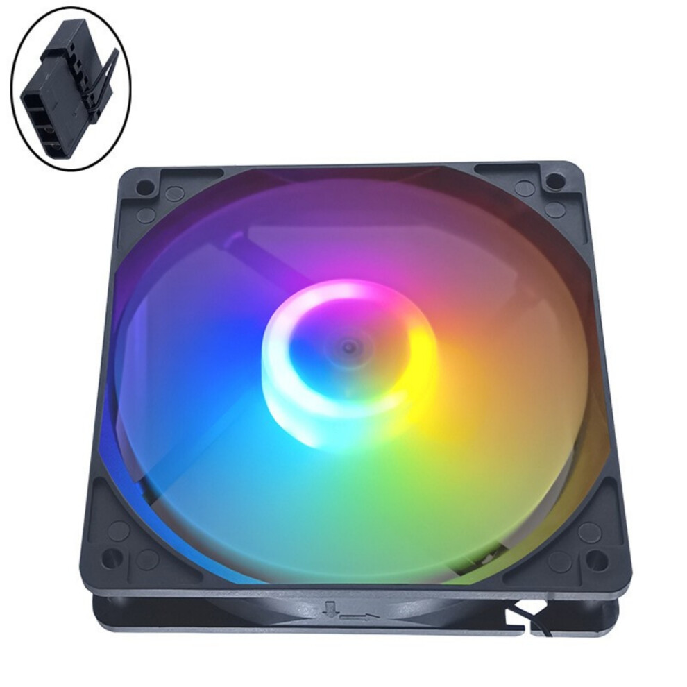 12Cm Color Led Case Fan Quiet 45Cfm Airflow Optimized Cooling For Pc Case Black 7695001247962