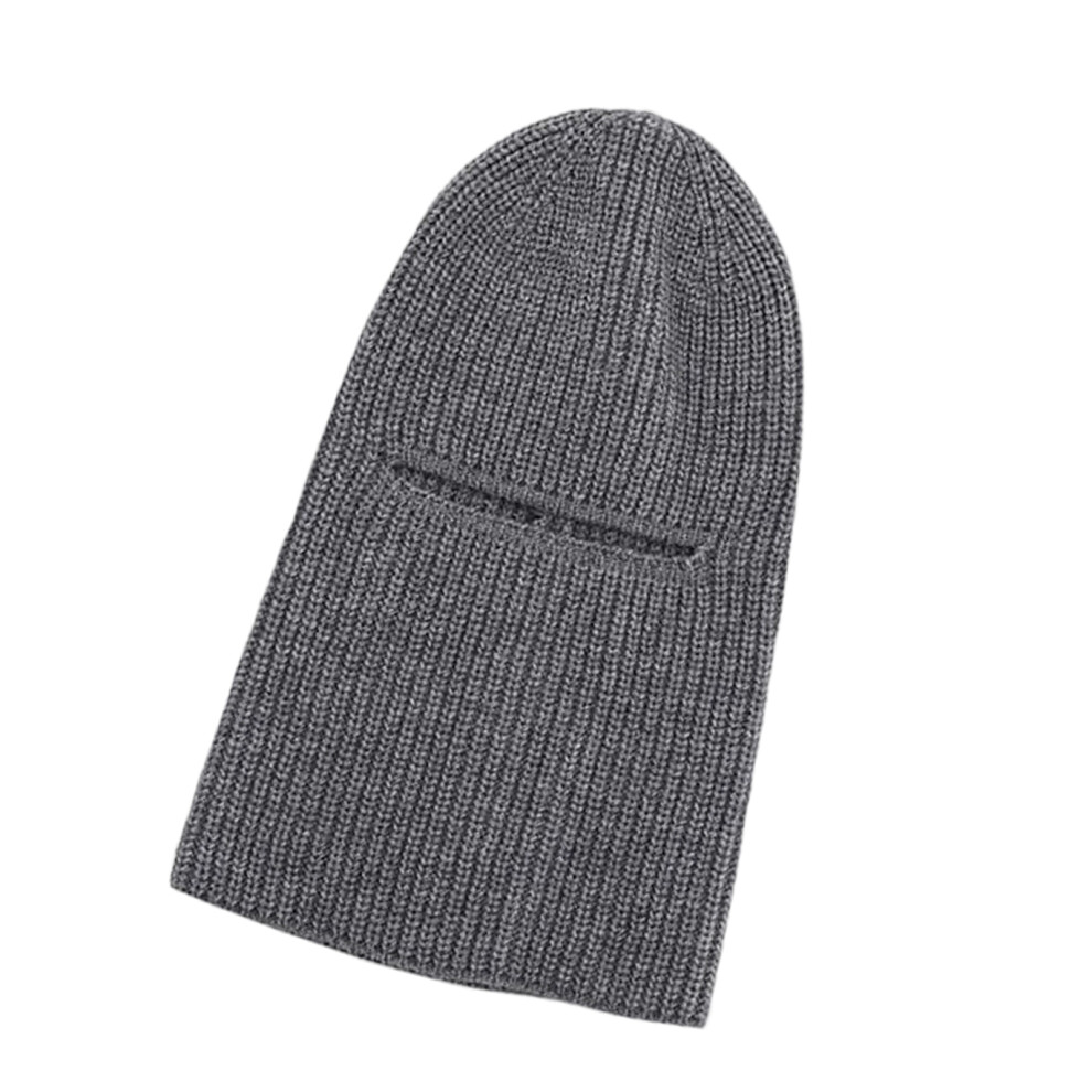 Warm Elastic Balaclava Hat Helmet Liner Pullover Cap For Winter Sports Lover Gray