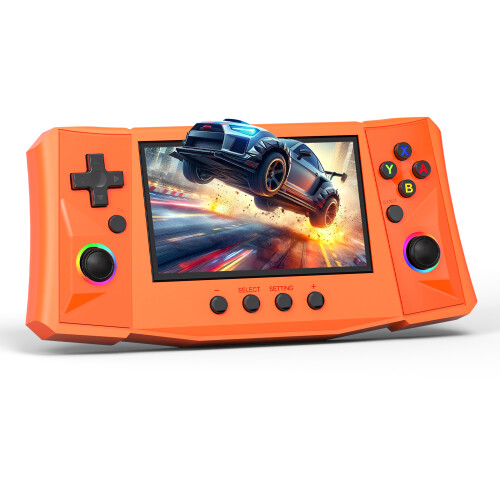 Lightweight Retro Handheld Game Console Build-in 4000mAh Battery Open Source Orange