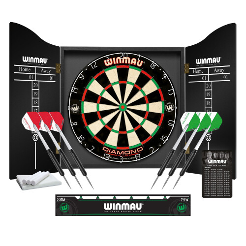 winmau WINMAU Diamond Plus Dartboard Set – Professional Bristle Dart Board