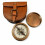 Authentic Vintage Style Brass Pocket Compass with Leather Case Rustic 1