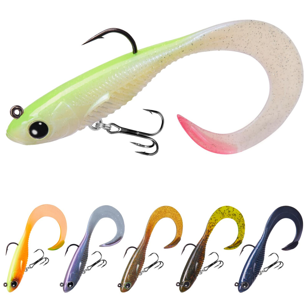 Truscend Easy Catch Pre-Rigged Soft Fishing Lures, Super Durable Tpe 5002787667426