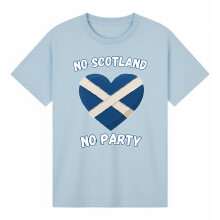 No Scotland No Party Travel Football Girls Graphic T-Shirt Retro