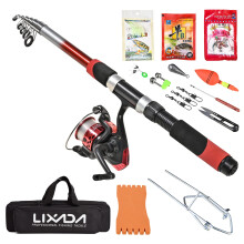 Lixada Fishing Rod Reel Set Telescopic Fishing Rod Reel Combo Kit