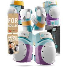 SKATEWIZ Knee and Elbow Pads Adult - Skating Protective Gear - Skate
