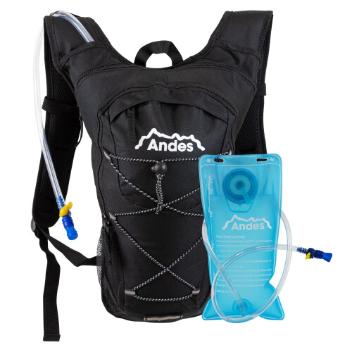 Andes 2 Litre Black Hydration Pack/Backpack Running/Cycling with