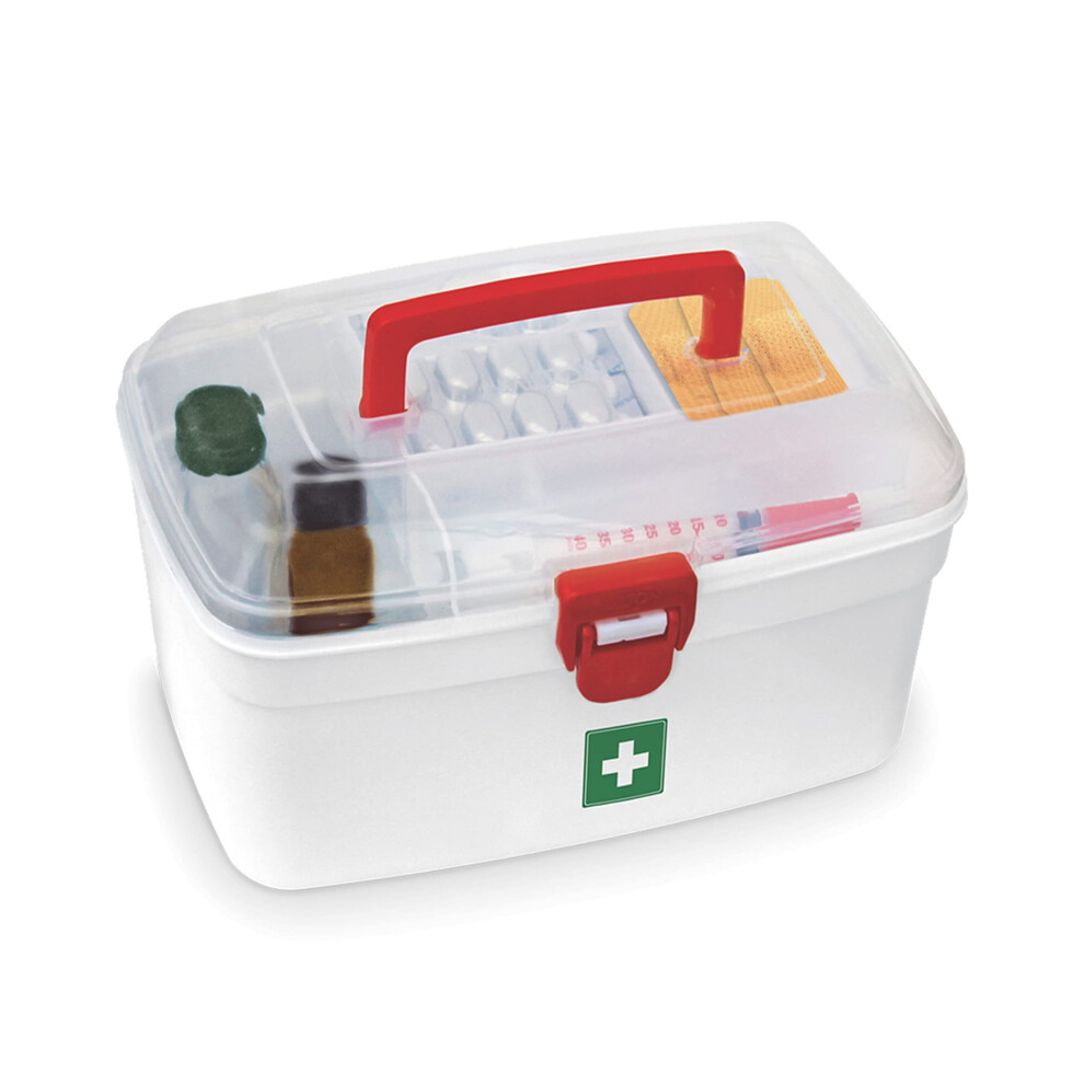 Milton White Medical Box, First Aid Empty Medicine Storage Box | Organizer