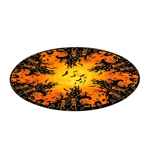 Decorative Halloween Round Tablecloth Craft Of Polyester Fabric