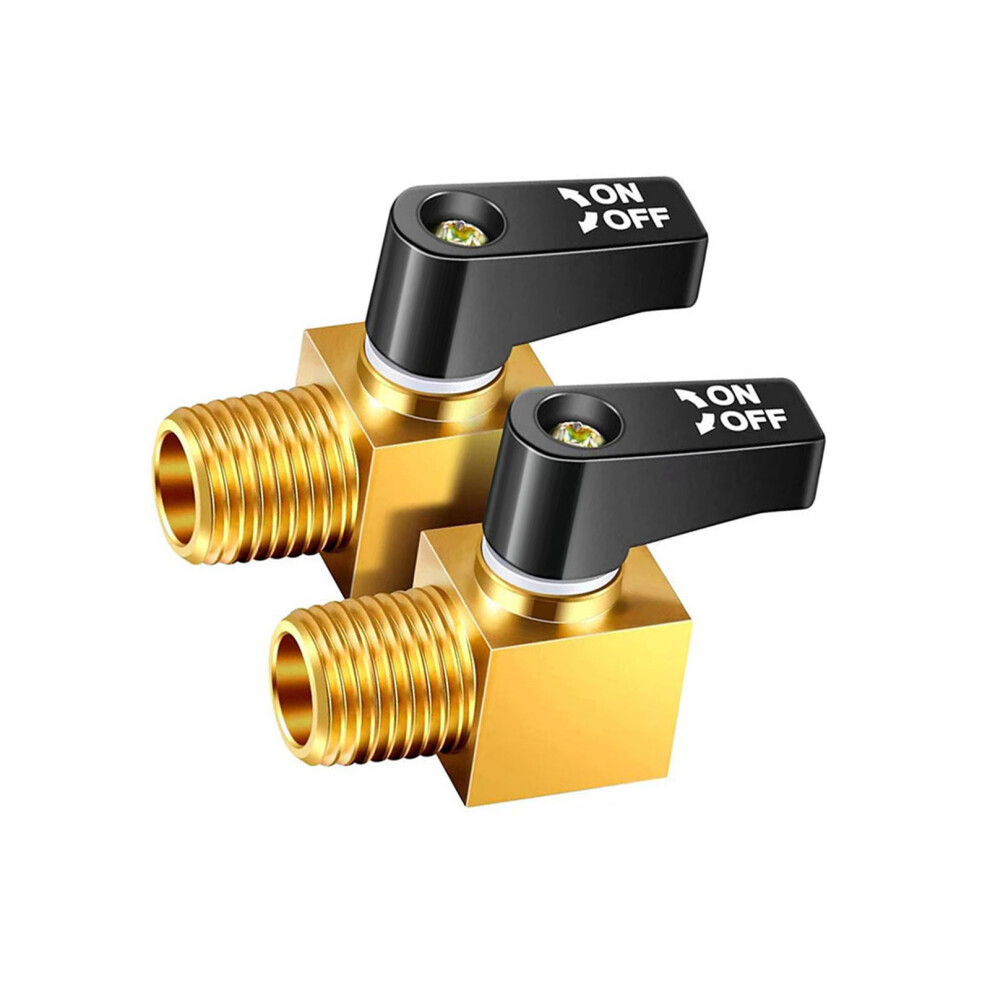 Brass Pneumatics Ball Valves Compacts Air Compressors Valves Thread Compressors 2Pcs 7755000563569