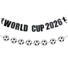 World Cup Football 2026 Decorations Banner World Football Championship Theme Ideal for Homes, Gardens, Pubs and Fan Events for Indoor and Outdoor Dom