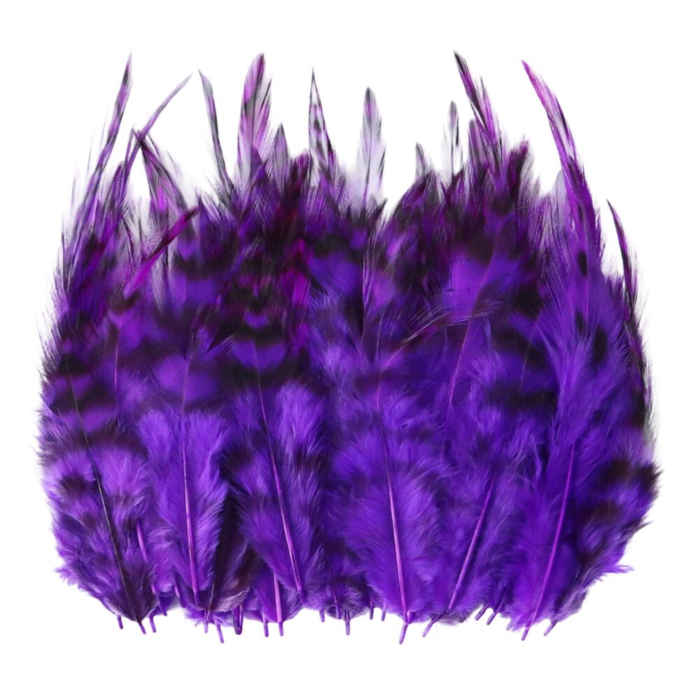 100Pcs Natural Chicken Plumage For Stage Performances Costumes Purple 7755000619235