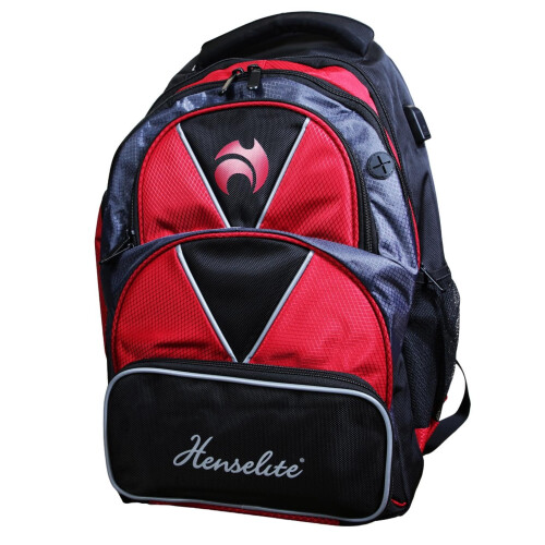 Henselite Lawn Bowls Backpack, Polyester, Holds Four Bowls, 5 Zipped