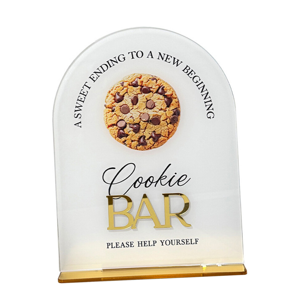 Wedding Dessert Table Acrylic Sign With Gold Base For Wedding Engagement Bridal A 7755000628886