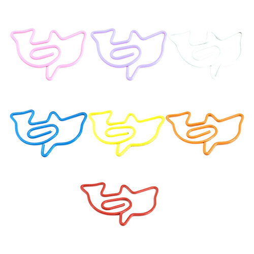 Vibrant Dolphin Design Metal Clips Bulk Set for Document Schoolwork Decoration Pink 1