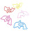 Vibrant Dolphin Design Metal Clips Bulk Set for Document Schoolwork Decoration Pink 6