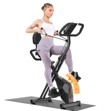 Dskeuzeew Exercise Bike Foldable, 4 in 1 Magnetic Foldable Indoor