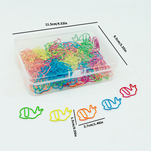 100 Pieces Creative Snail Design Clips Multicolor Binders Clips Paper Clips Set 2