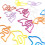 Vibrant Dolphin Design Metal Clips Bulk Set for Document Schoolwork Decoration Pink 5