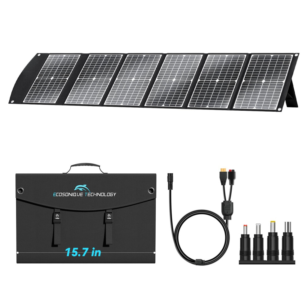 Ecosonique 100W Portable Foldable Solar Panels Charger Fast Charging 5003469674862