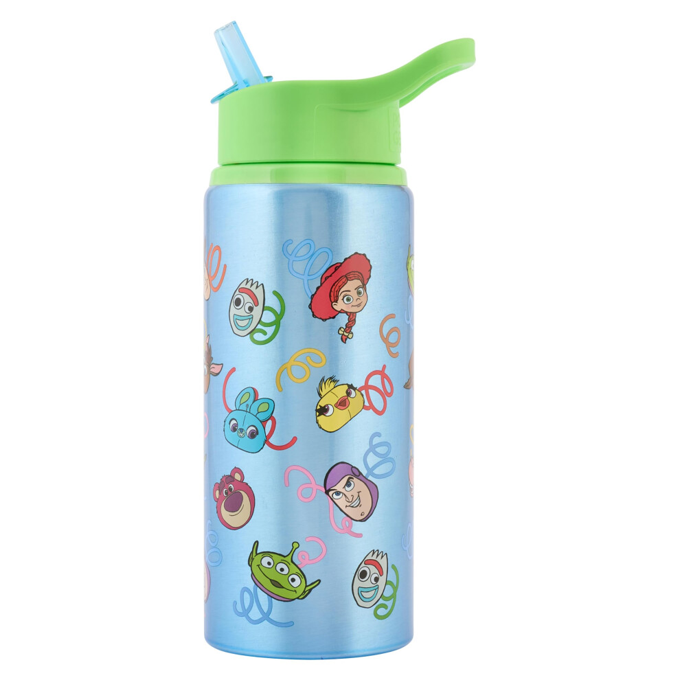 Disney Polar Gear Toy Story Aluminium Water Bottle With Straw, Blue