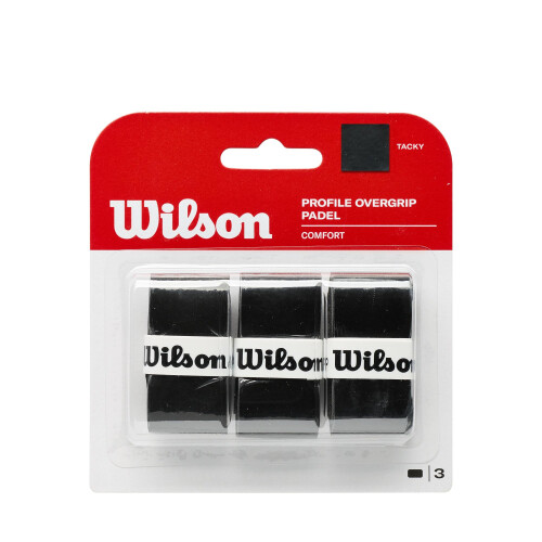 Wilson Wilson Padel Profile Overgrip, 3-Pack, Black,