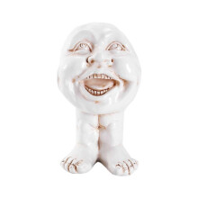 Funny Face Resin Sculpture in Flower Pot with Funny Expression Garden Supplies E
