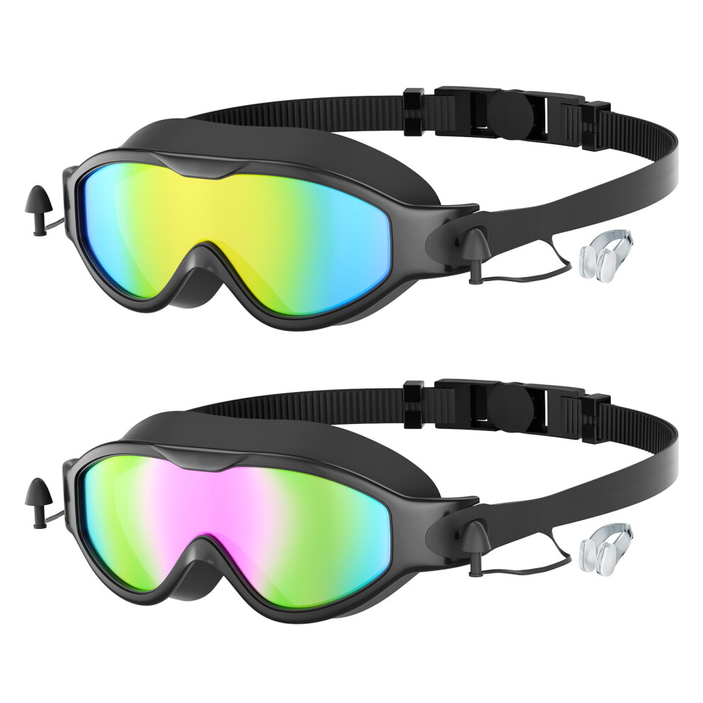 Photos - Swim Goggles Senders 2 Pack Swimming Goggles Wide Vision  attached Ear