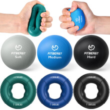 FitBeast Grip Strength Trainer, Finger Exerciser, Stress Balls for