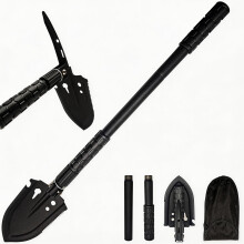 ADTSADDTO Folding Survival Shovel 26 IN, 50# High-Carbon Steel Entrenching Tool for Camping, Firefighting, Garden, Hunting, Hiking, Fishing, Car Emer
