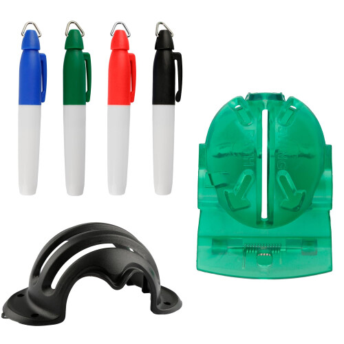Luckious 6 PCS Golf Ball Marker Line Tool - Transparent Golf Line