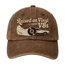 Distressed Cotton Baseball Cap For Men Women Adjustable Motorcycle Hat Brown