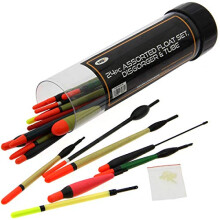 NGT Float Set - 24pc Mixed Float and Accessory Set in Tube, includes