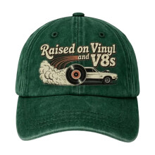 Breathable Baseball Hat Machine Print Unisex Washable Cotton Outdoor Caps Black Green