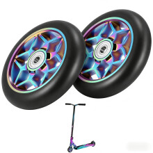2 Pcs Colorful Stunt Scooter Wheels, 110mm Pro Stunt Scooter Spare
