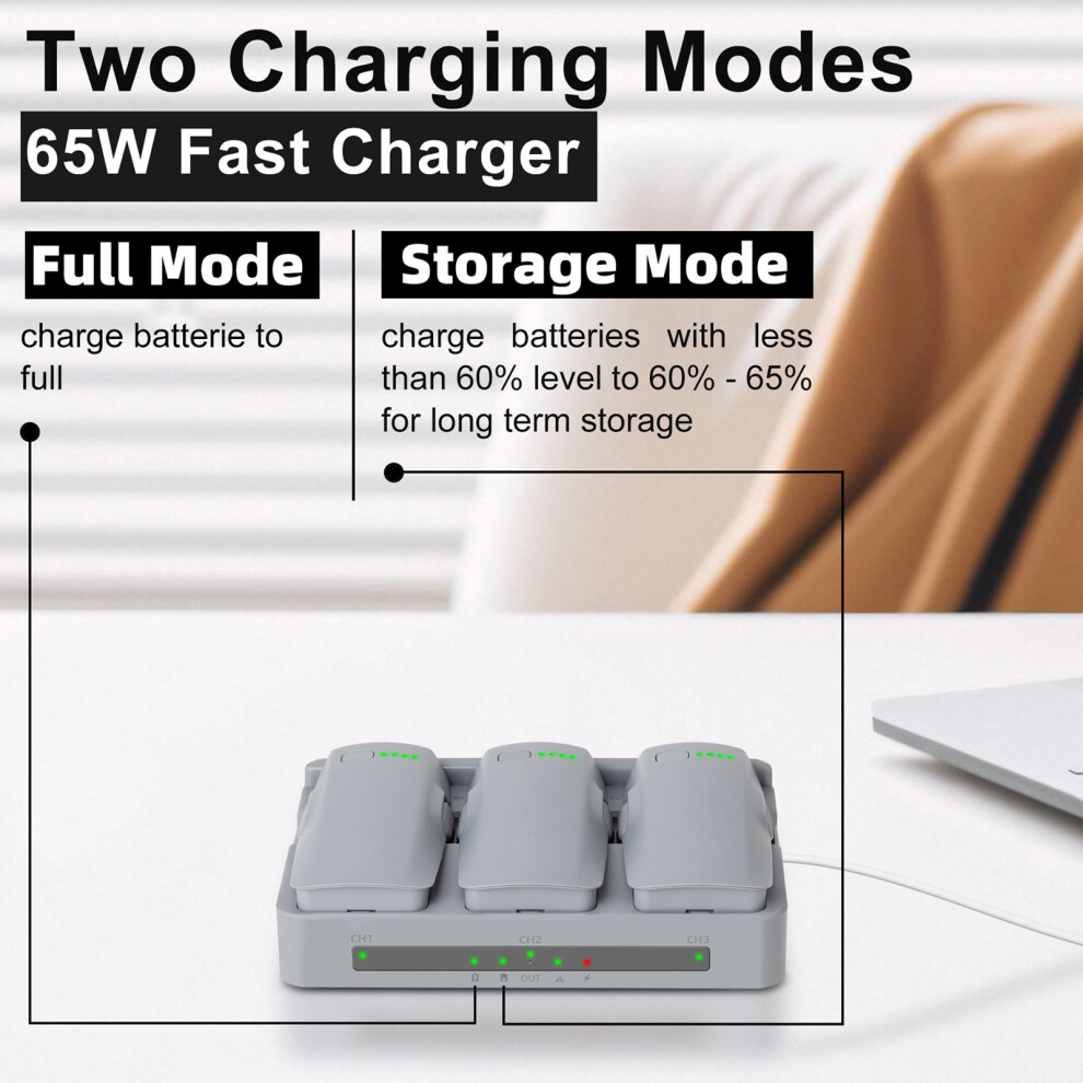 Efficiency 3Slot Fast Charging Station For Batteries With Led Indicators 7695001160056