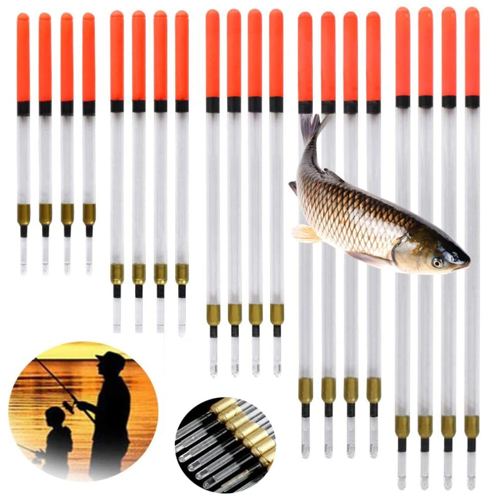 Photos - Float Fishing Floats 20pcs Fishing Tackle Clear Waggler Floats Straight