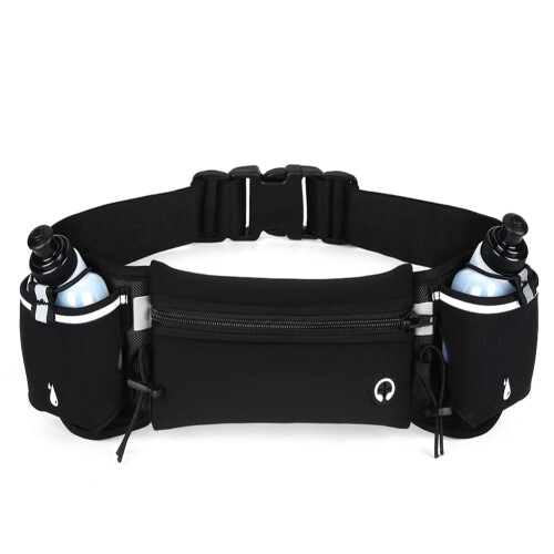 flintronic Hydrabelt Running Belt, Running Belt with Water Bottles (2