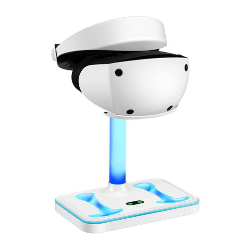 Charging Station for PS VR2 with RGB Light, Vertical Charging Stand Dock Support for PSVR2 Headset Display Accessories 2