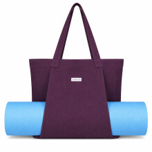 Cwokarb Yoga Bag for Women, Cotton Canvas Yoga Mat Bag with Mat