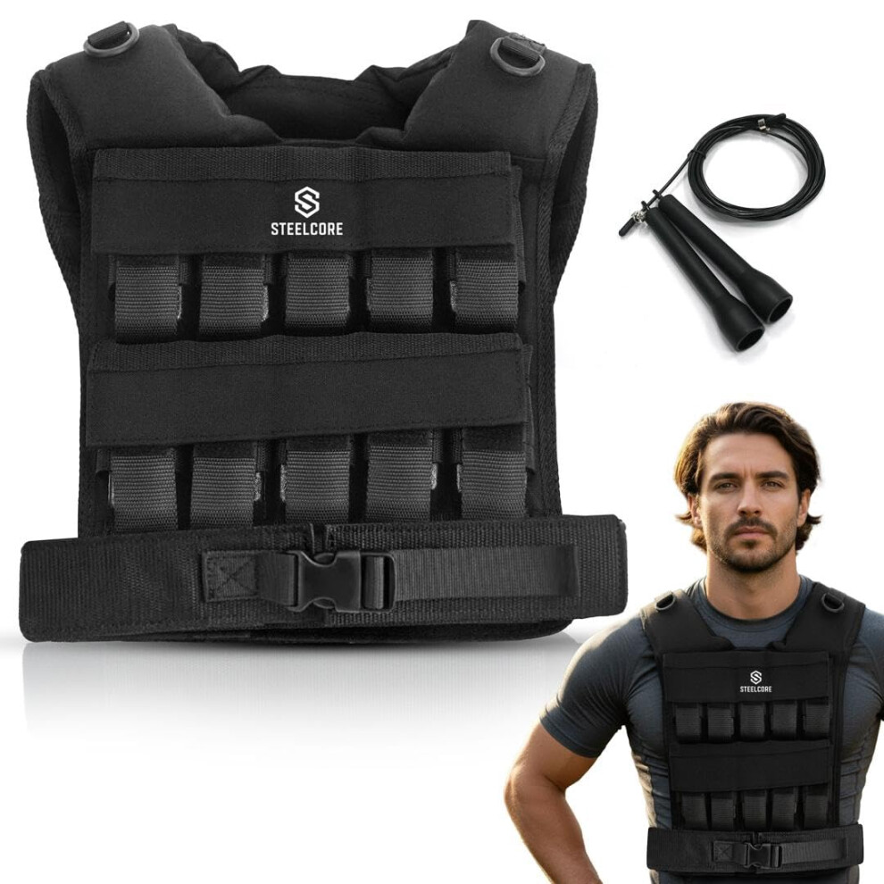 Photos - Weight Bench SteelCore Adjustable Weighted Vest for Men & Women â Heavy Duty 1000D