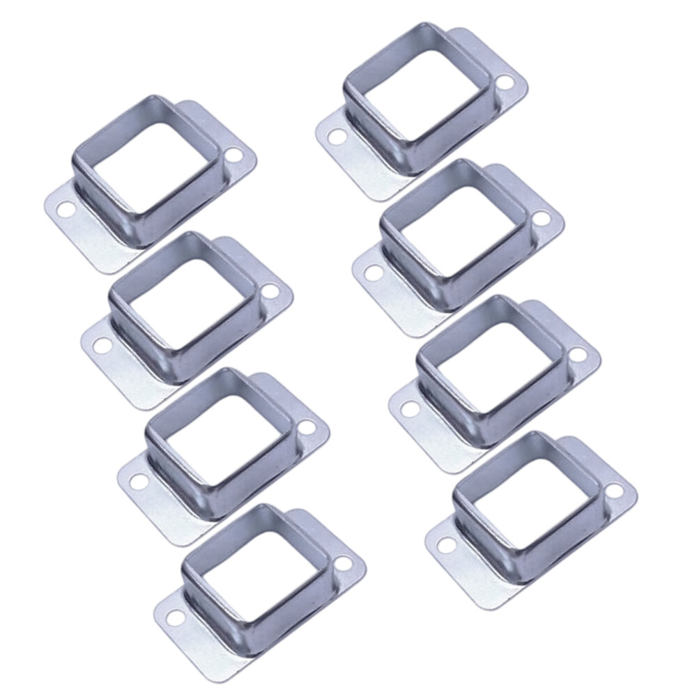 Square Pipe Fixings Deck Fence Wall Mount Rail End Bracket Connector Enduring 8 Pieces 7755000622235