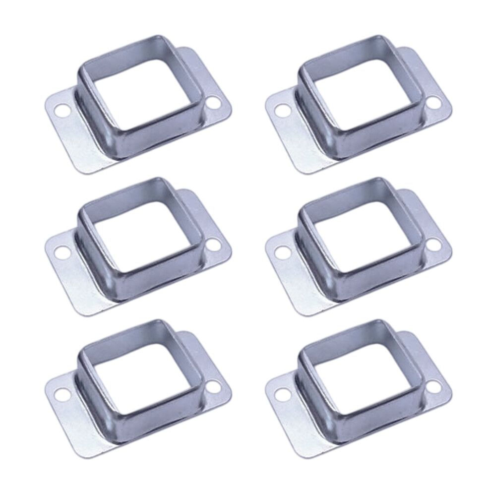 Metal Square Post Flange Base 40Mm Square Pipe Fixings Connector Enduring 6 Pieces 7755000622228