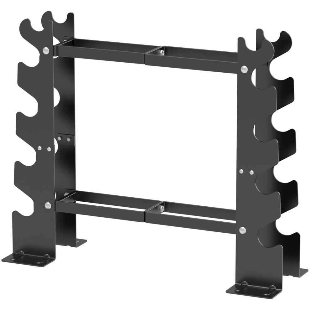 Photos - Weight Bench RELIFE REBUILD YOUR LIFE Dumbbell Rack & Weight Stand 5+2 Tier Hex Dumbbell and Kettlebell Storage Rack with Barbell Holder