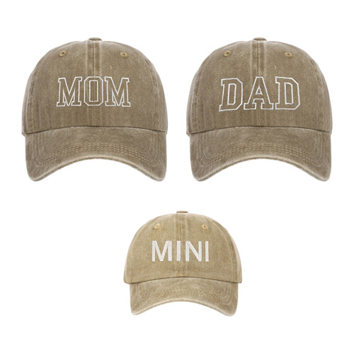 3pack Embroidered Dad Mom Small Baseball Hat Soft And Durability Adjustable Khaki