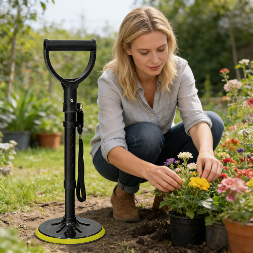 Dependable Standing Assist Device For Elderly With Non Slip Handle And Rubber Base Yellow 1