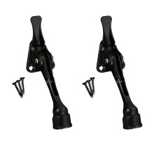 Easy Pedals Kick Down Door Stop Adjustable Door Holder Wall Protector Enduring Black