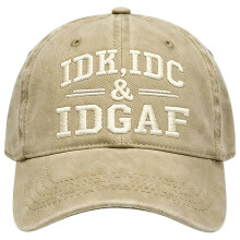 Soft Cotton Baseball Cap beach Hat Embroidery Detail Sunhat For Whole Family Khaki